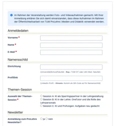 Screenshot der Anmeldemaske